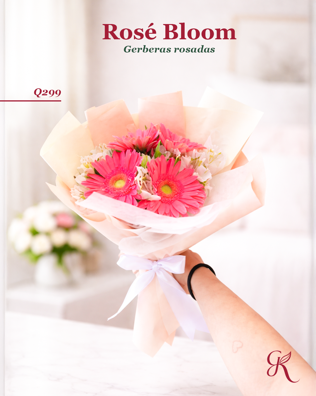 Rosé Bloom – Gerberas Rosadas